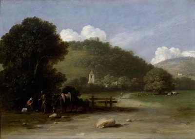 Paesaggio con il riposo durante la fuga in Egitto da Goffredo Wals
